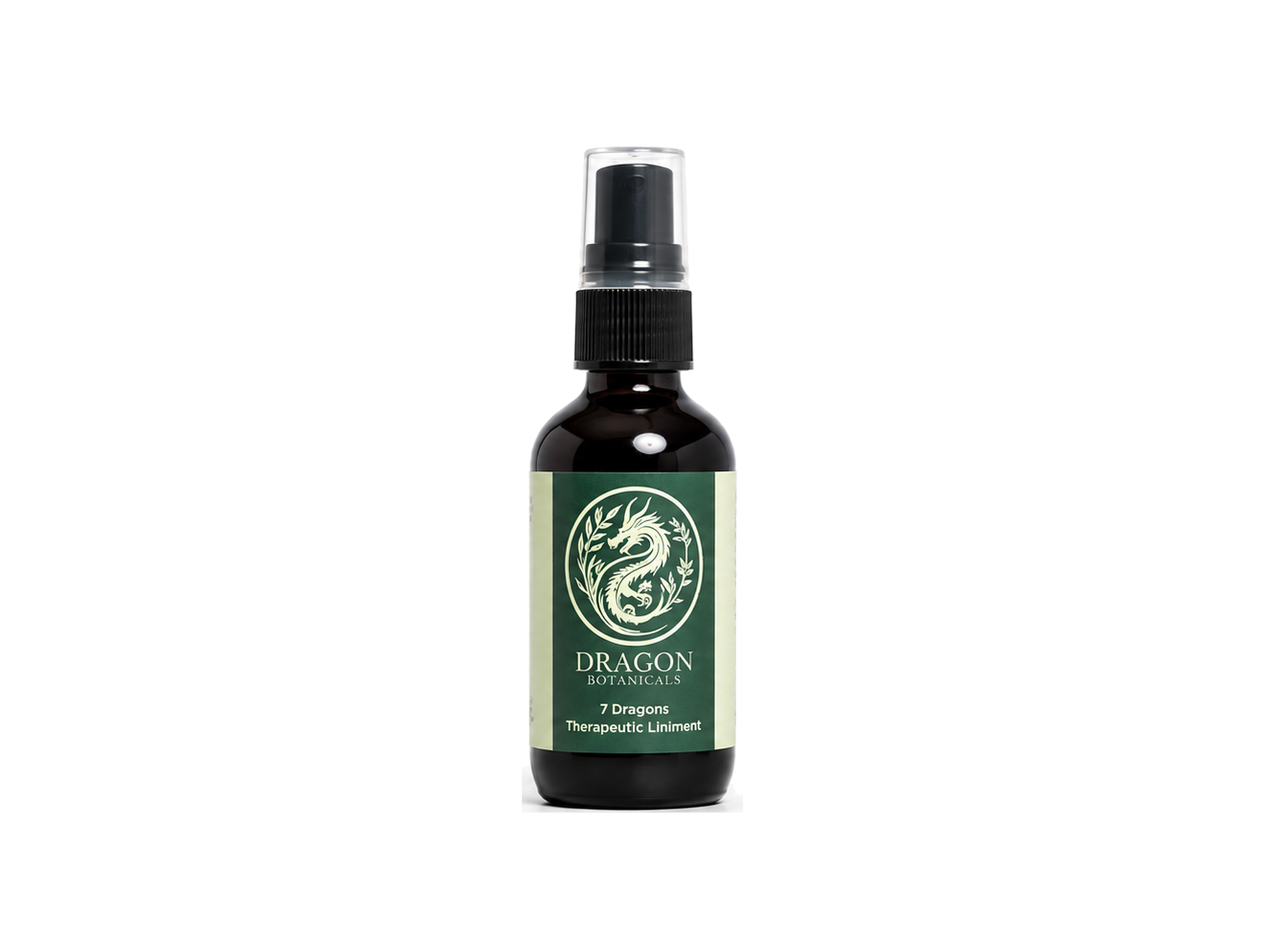 Dragons Dit Da Jow herbal liniment 2 oz glass bottle, front label on white background