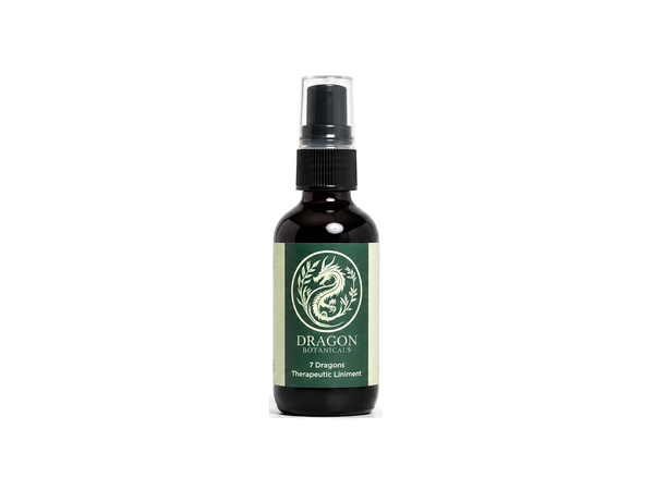 Dragons Dit Da Jow herbal liniment 2 oz glass bottle, front label on white background
